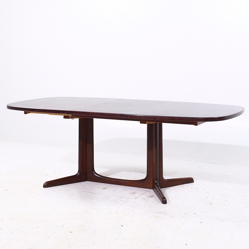 Gudme Mobelfabrik Mid Century Danish Rosewood Expanding Dining Table with 1 Leaf gallery