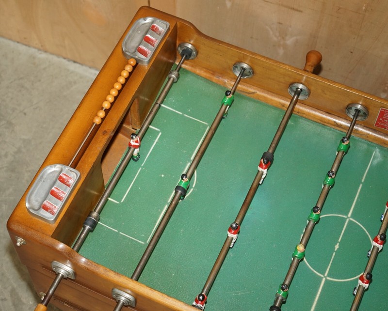 ANTIQUE FRENCH CIR 1920'S R WOLFF LES JEUX AUTOMATIQUES FOOTBALL FOOSBALL TABLE gallery
