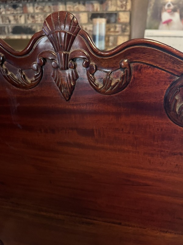 Vintage Federal Style Pie Crust Edge Carved Tilt Flip Top Tea Table gallery