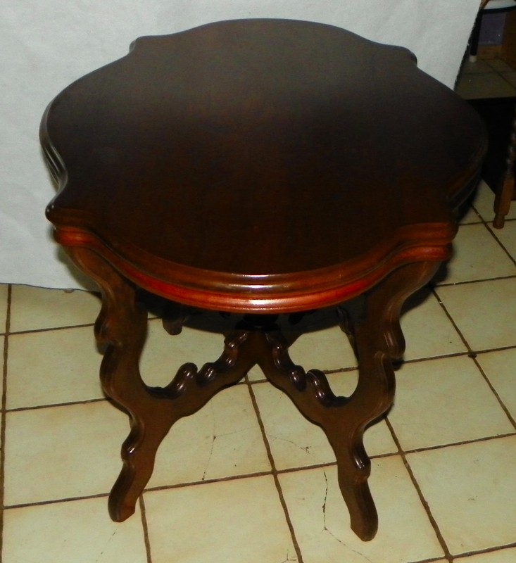 Solid Walnut Turtle Top Center Table / Parlor Table (PRT76) gallery