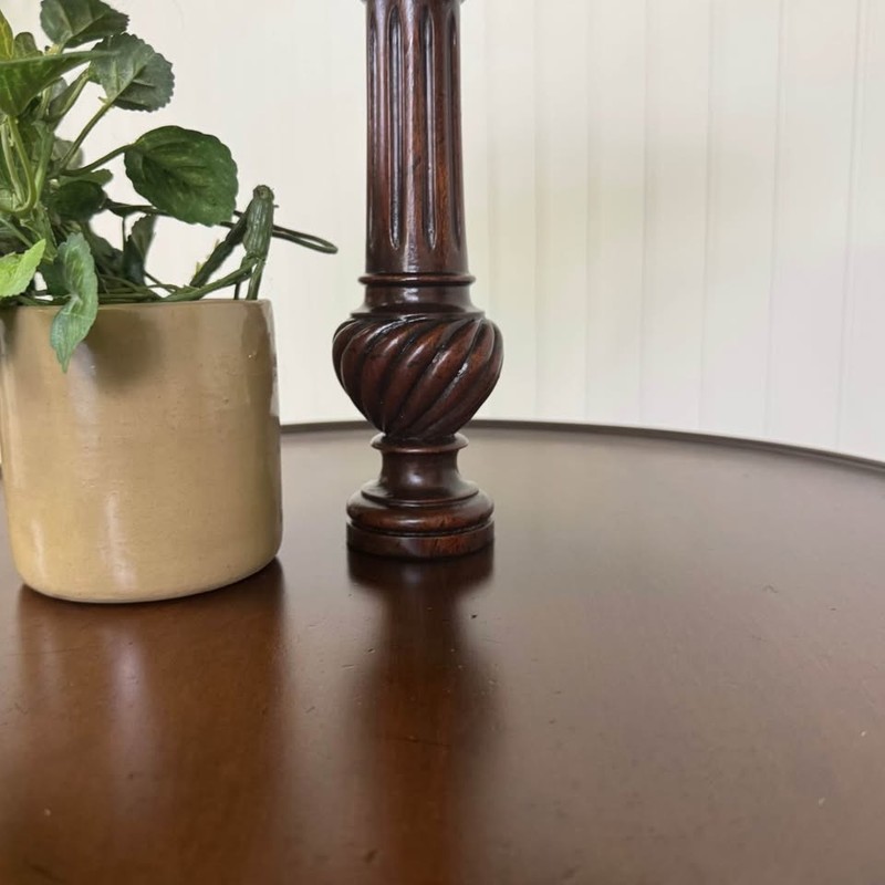 Antique 3-Tier Rotating Pedestal Table — Hathaway’s New York gallery