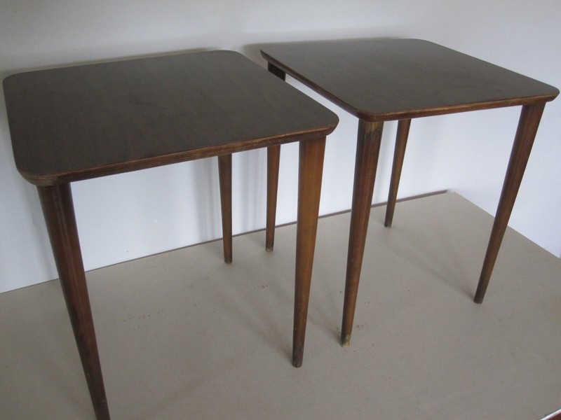 (2) Mid Century Modern MCM (Square) End Accent Tables / 15" X 15" / 17" Height gallery