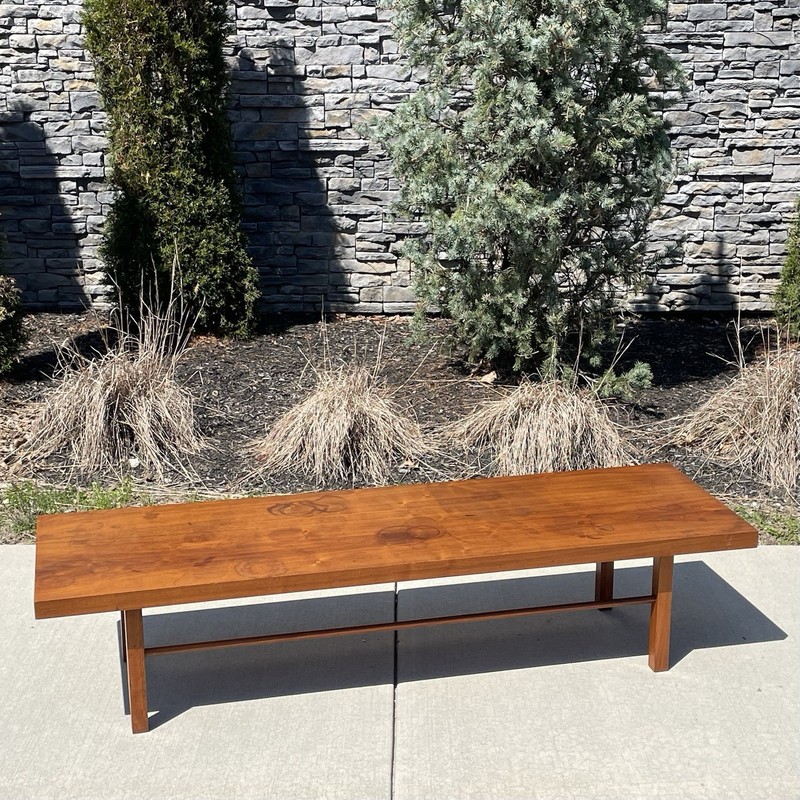 Mid Century Milo Baughman for Thayer Coggin Walnut Low Bench / Coffee Table gallery