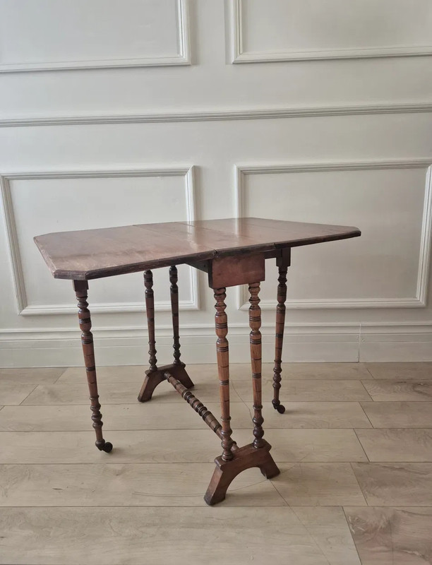 Antique Victorian Sutherland Table Solid Mahogany Drop Leaf English c.1870-1895