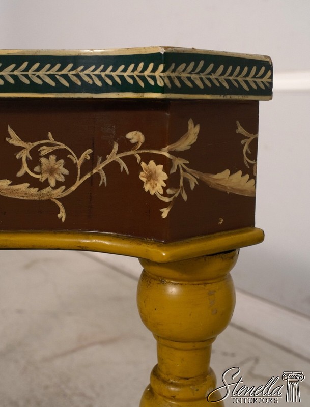 F51820EC: Adams Paint Decorated 1/2 Round Console Table gallery