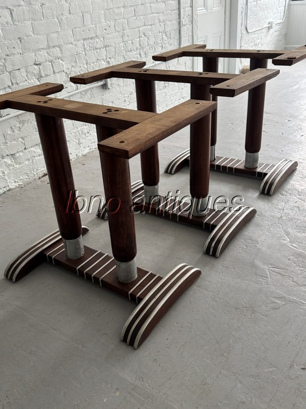 ORIGINAL ART-DECO FRENCH PARISIAN BISTRO TABLE BASES / CONFERENCE TABLE gallery