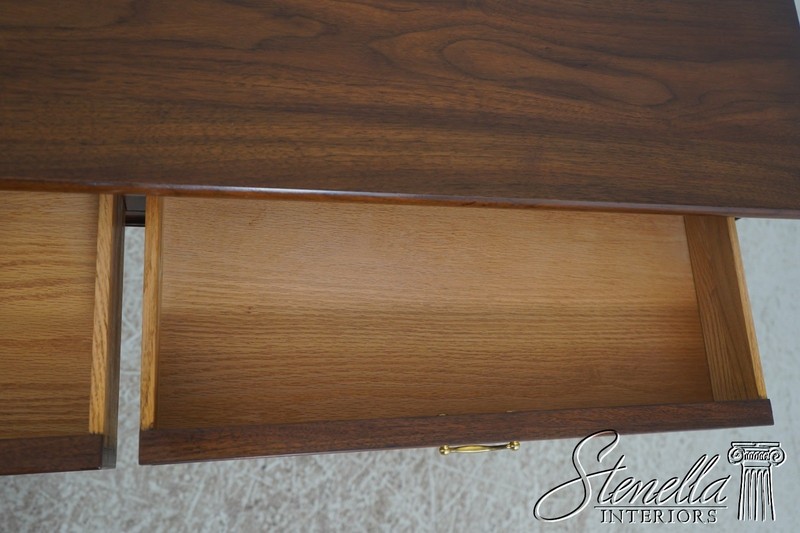72953: HENKEL HARRIS Walnut 2 Drawer Console Table gallery