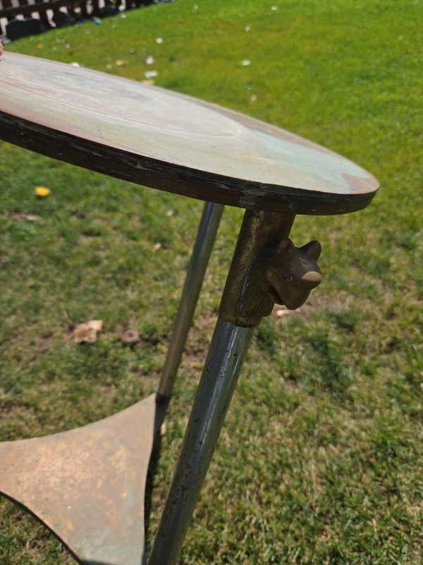 Vintage Neoclassical Occasional Table Brass gallery