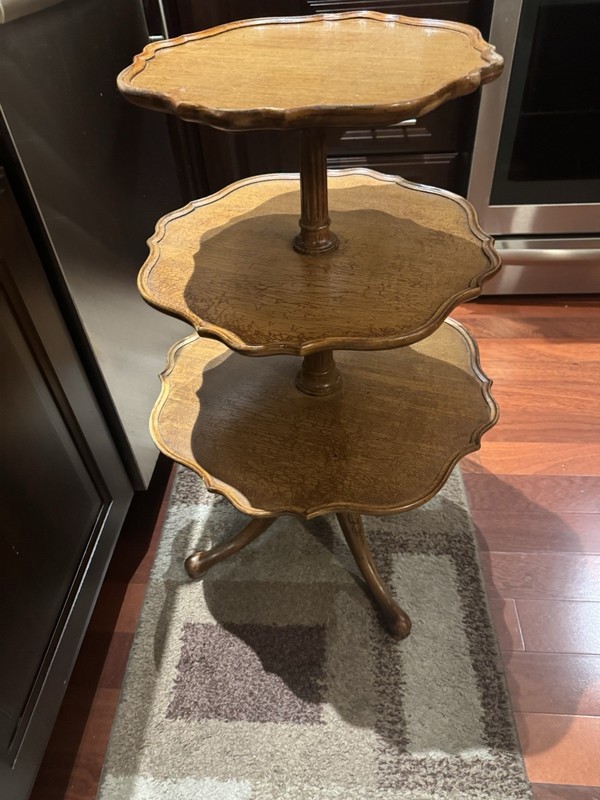 20th Century 3 Tier Table. Sells On Etsy For $1100