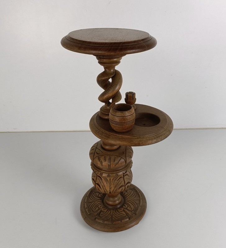 Gorgeous plant stand pedestal side table, smokers table, open barley twist, orna gallery