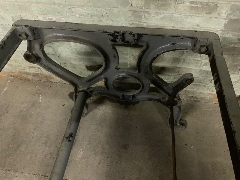 Heavy Industrial Cast Iron Machine Shop Table Legs & Base gallery