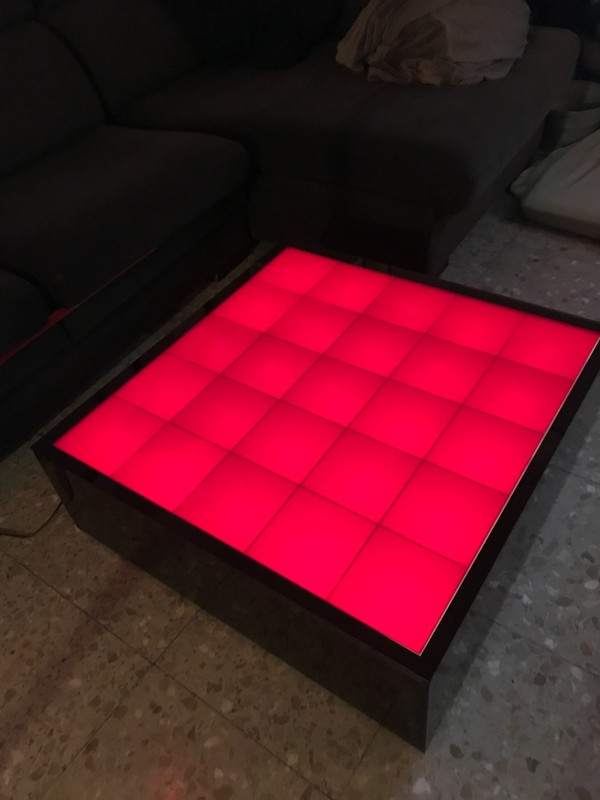 Original illuminated coffee table designed by Daft Punk and Tom Dixon for Habita gallery