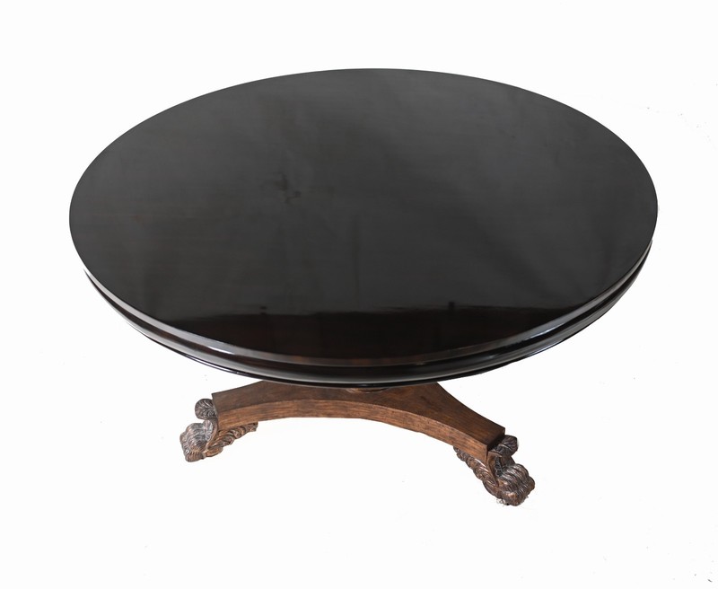 Regency Revival Centre Table Mahogany Claw Feet gallery
