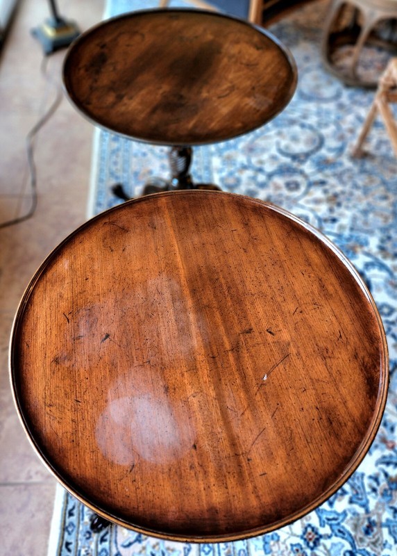 ENGLISH 18TH CENTURY GEORGIAN ROUND END TABLES - A PAIR gallery