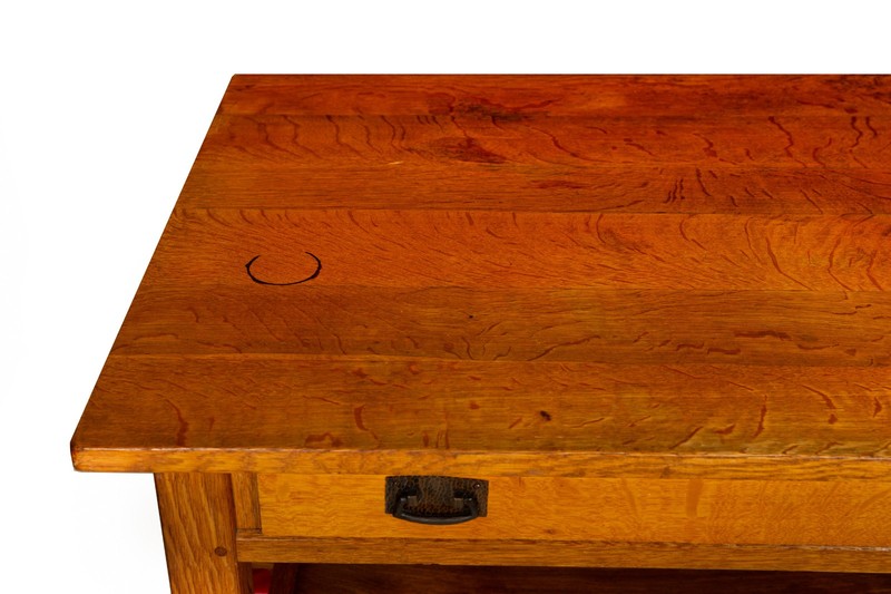 Arts & Crafts Antique L. & J.G. Stickley Oak Library Table no. 531 gallery