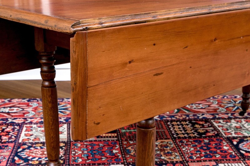 Antique Pine Drop Leaf Dining Table On Castors gallery