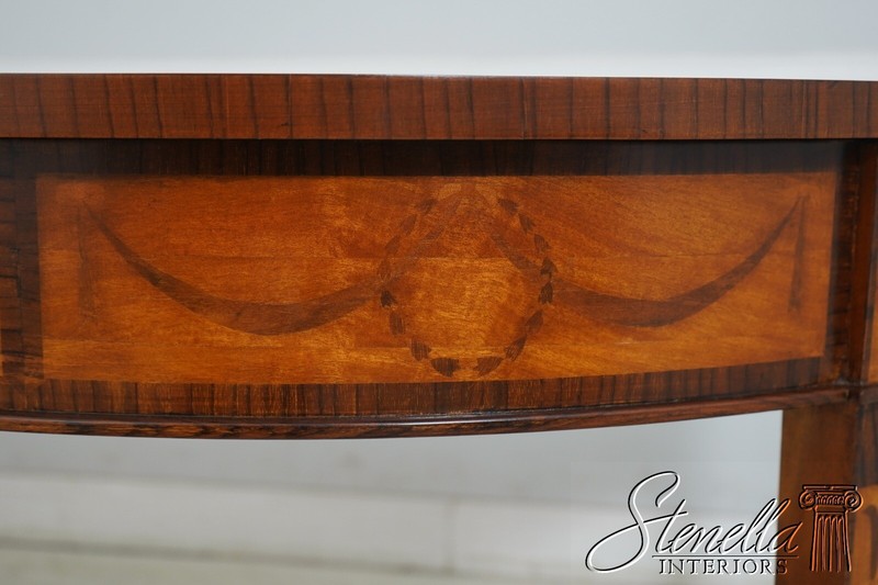 L67854: Adams Style Highly Inlaid Demilune Console Table gallery