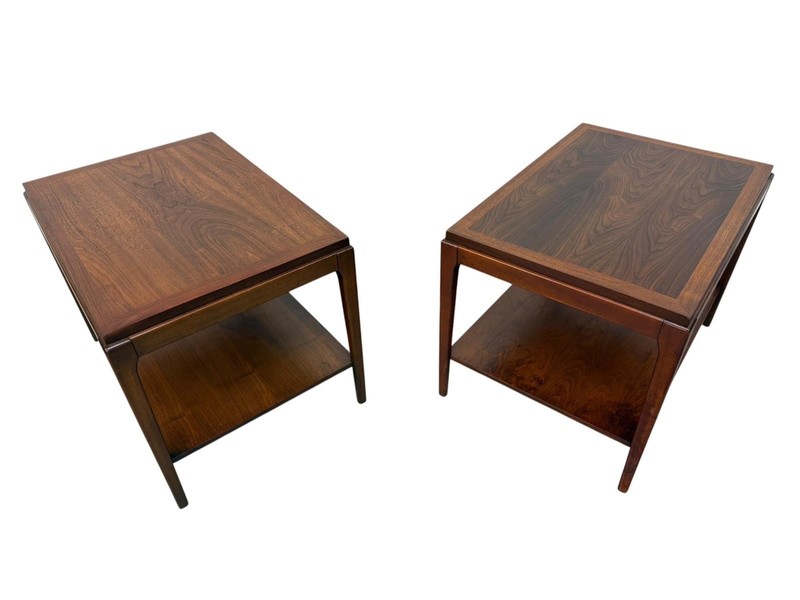 Mid-Century Modern Lane Rhythm Walnut Side Tables – Set of 2 – Refinished!
