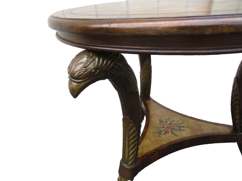 63402 Decorator Round Lamp Table Stand Nightstand Eagle Head gallery