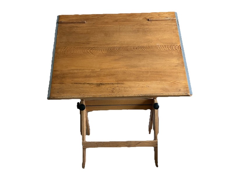 Vintage Oak and Cast Iron Anco Bilt Adjustable Drafting Table/Desk