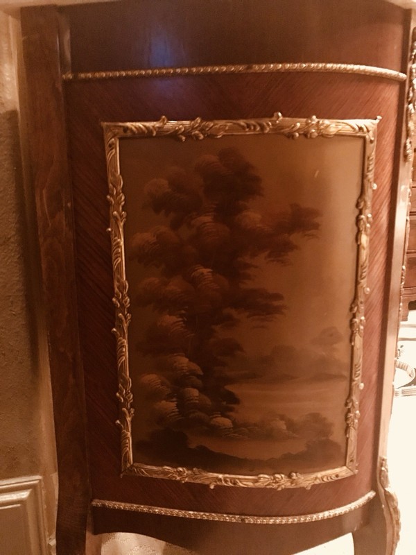 19th Century French Vernis Martin Marble Table Top Antique, Beautiful, $ Negotib gallery