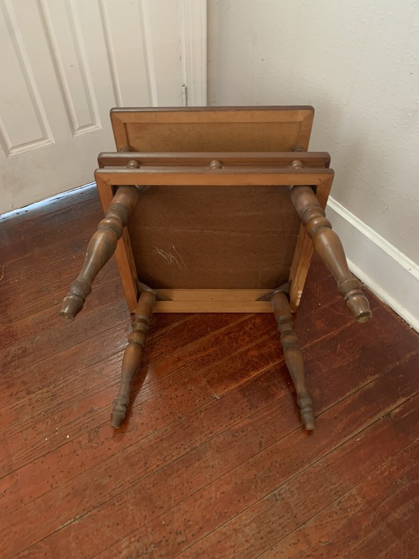 Vintage MCM Two Tier Square Side Table gallery