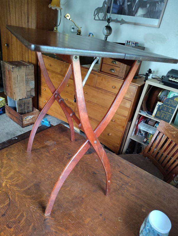 Antique Coaching Table Fold-Up Mahogongy Inset Hinges English Regency Lock Latch gallery