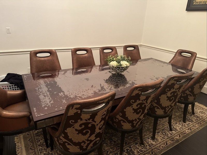 Celebrity style / Marge Carson Designer dining table / 10 Chairs gallery