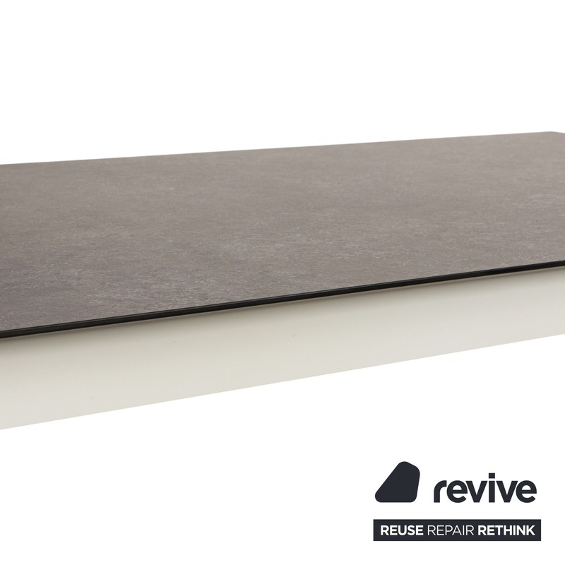 Mondo Qbis Dining Table Wood Resin Gray White gallery