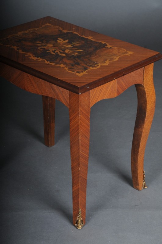 Baroque Side Table With Inlays From The 20th Century gallery
