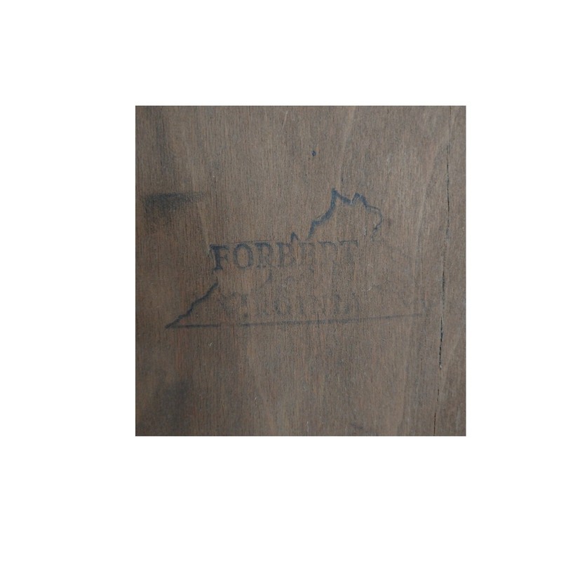 Forbert of Virginia Mahogany Drop Leaf Side Table Leather Top 24k Gold w/Drawer gallery