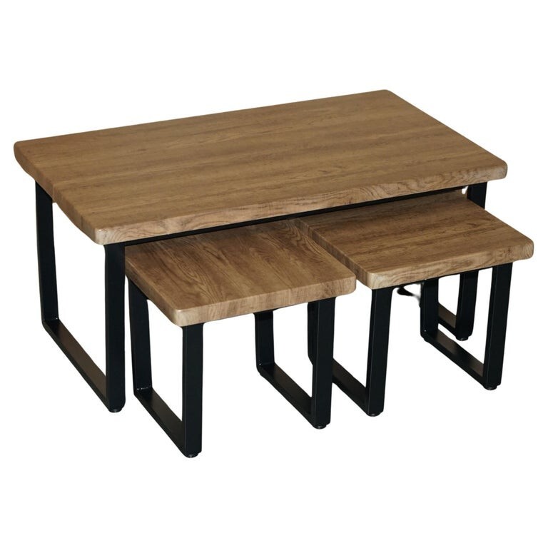 NICE DECORATIVE CONTEMPORARY COFFEE & SIDE TABLES NEST PART OF A LARGE SUITE