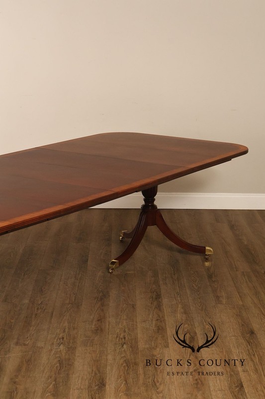 Craftique Mahogany Dining Table With Satin Wood Banding- 4 Leaves gallery