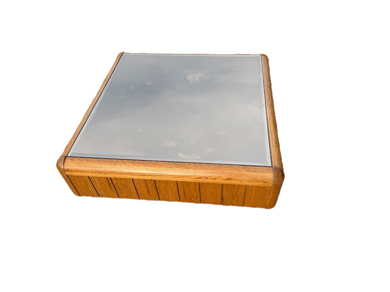 Mid Century Modern Lou Hodges Attributed Coffee Table Tiered End Table Post MCM gallery