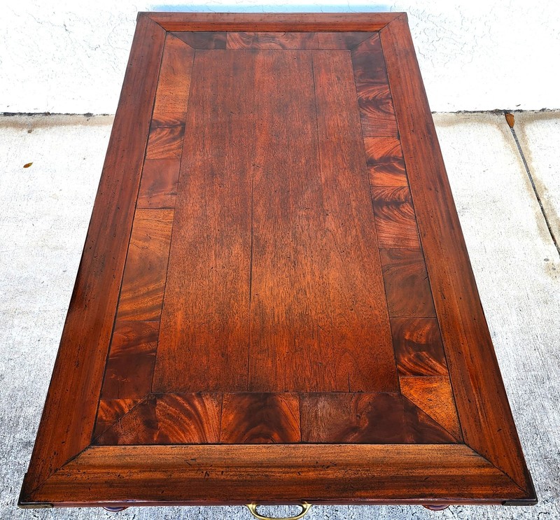 MCM Vintage Wood Inlay Extendable Coffee Table Rolling gallery
