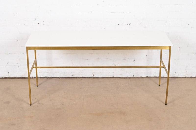 Paul McCobb for Directional Brass and Vitrolite Cocktail Table, 1950s