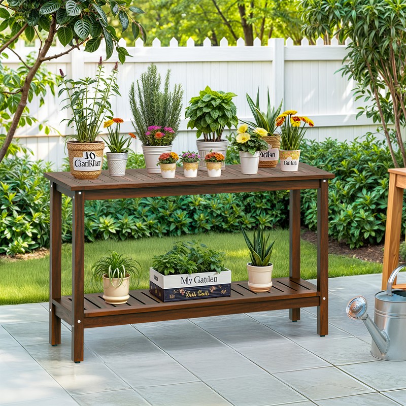 48" Console Table In/Outdoor Multifunctional Buffet Bar Storage Organizer Coffee gallery