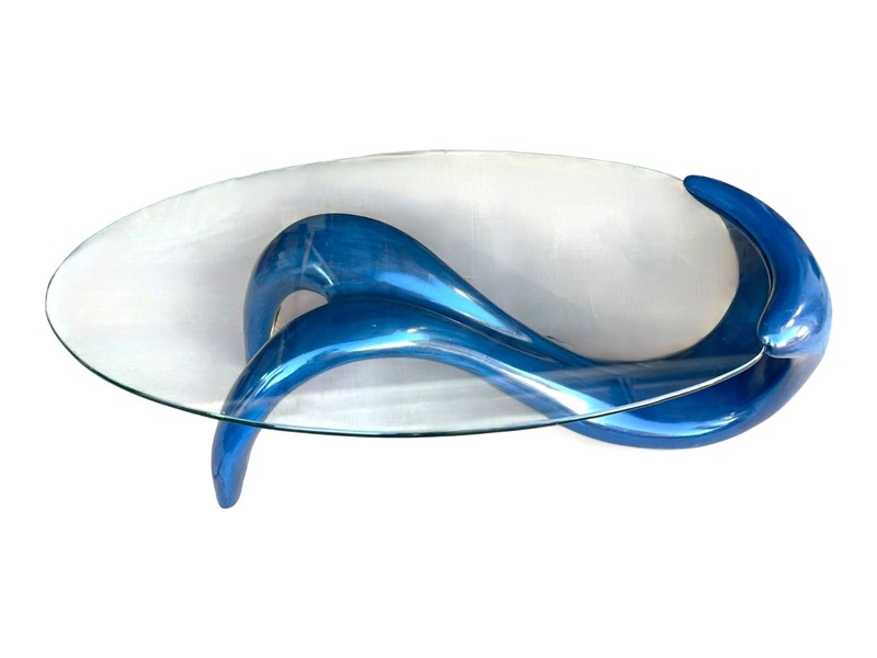 21st Century Sculpture Glass Coffee Table