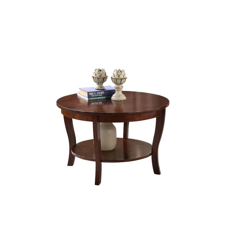 American Heritage Round Coffee Table with Shelf gallery