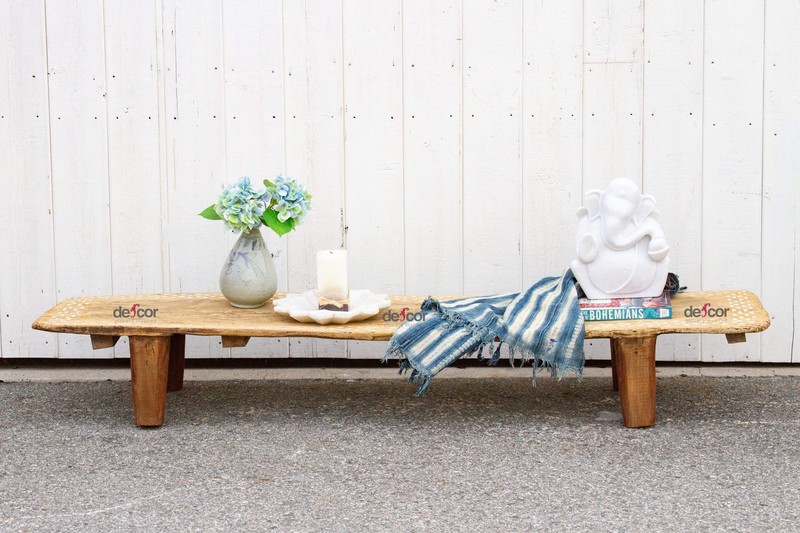 Primitive Inlaid Tribal Naga Table or Bench