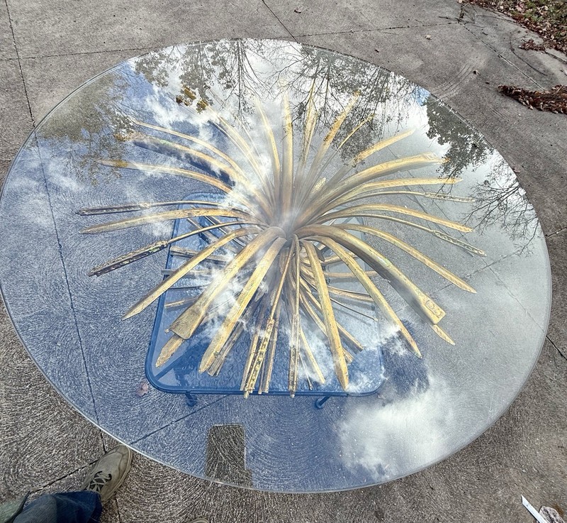 MCM Coco Chanel Wheat Sheaf Hollywood Regency Italy Gold Metal Gilt coffee table gallery