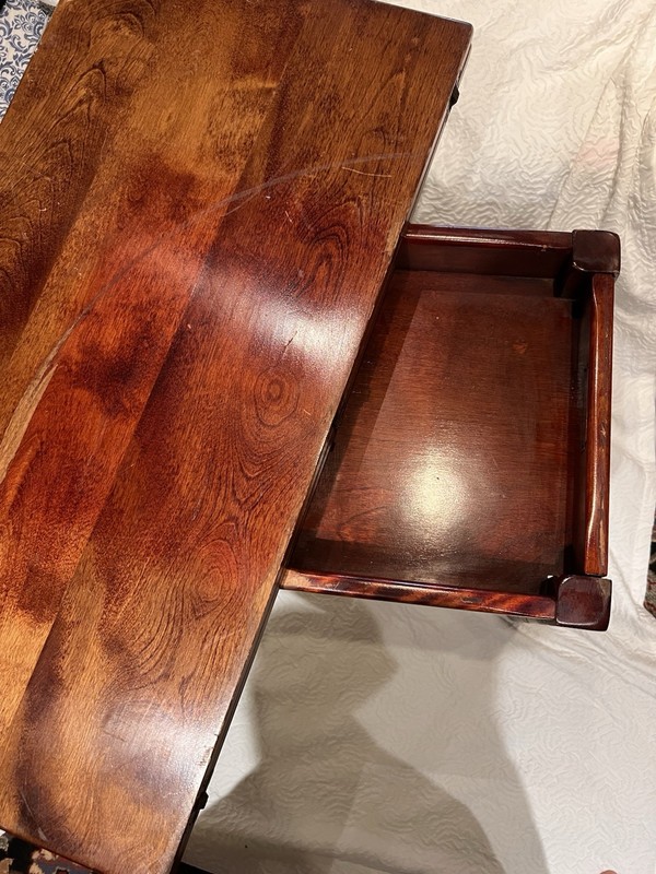 Vintage Cushman Colonial Creations No 3-35 Maple Pivot Top Card Game Table Rare