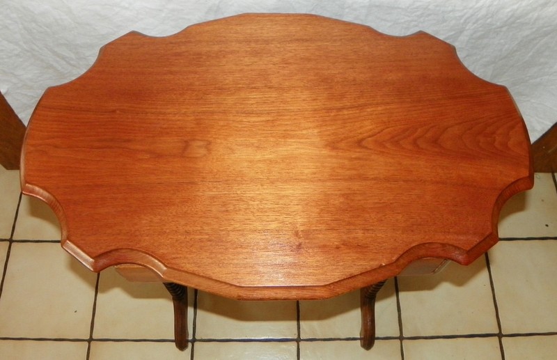 Solid Walnut Slab Top Turtle Top Entry Table with Protective Glass Top (ENT28) gallery