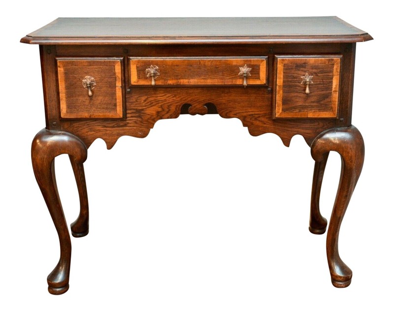 19th Century English Walnut Queen Anne Lowboy With Banded Satinwood Inlay