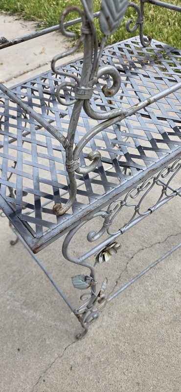 Vintage Italian wrought iron garden 3 Piece Stackable Mid Century Hand Crafted gallery