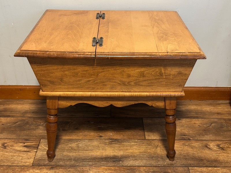 50s VTG Mid-century Heywood-Wakefield dough box side table #1223 24.75x21x20” gallery