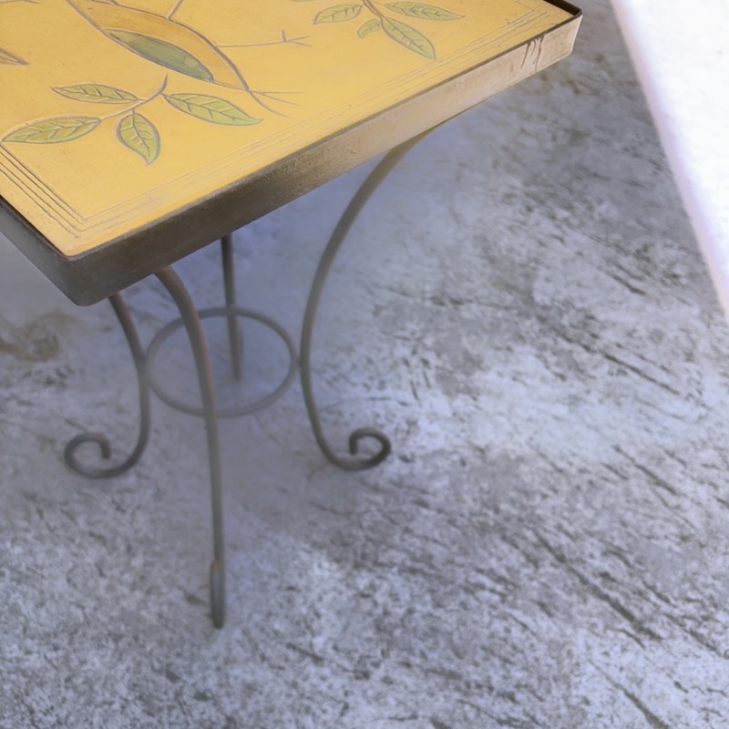 Art Deco-wrought Iron Silly Birds Accent Table gallery