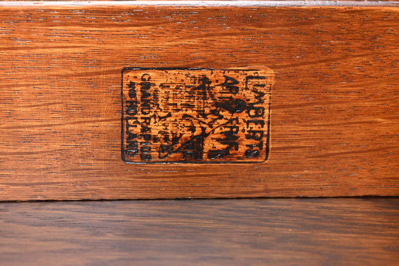 Limbert Antique Mission Oak Arts & Crafts Desk or Library Table, Refinished gallery