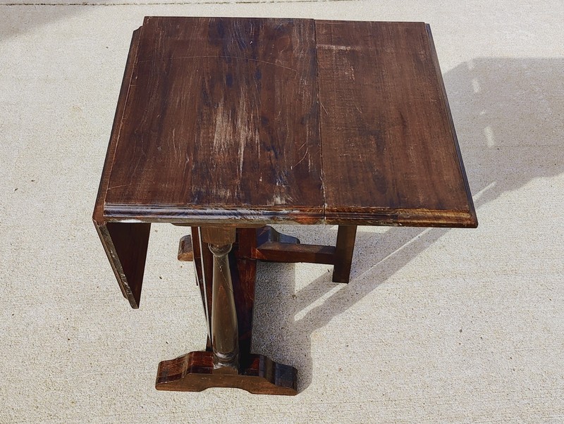 20in Little Arts and Crafts VTG Drop Leaf Gateleg Plant Stand Table Decor Piece gallery
