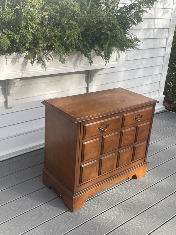 VTG LANE MAPLE PULL DOWN FRONT VINYL RECORD CABINET SIDE END TABLE NIGHTSTAND gallery